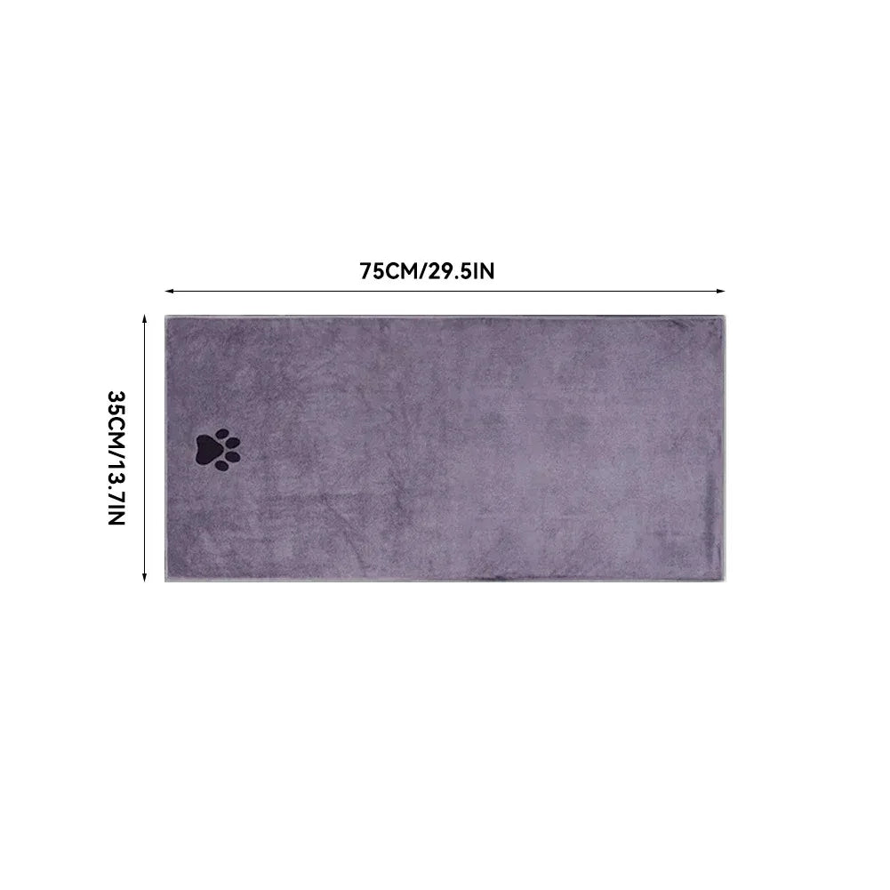 Absorbent Microfiber Dog Bath Towel, Quick-Dry Pet Towel