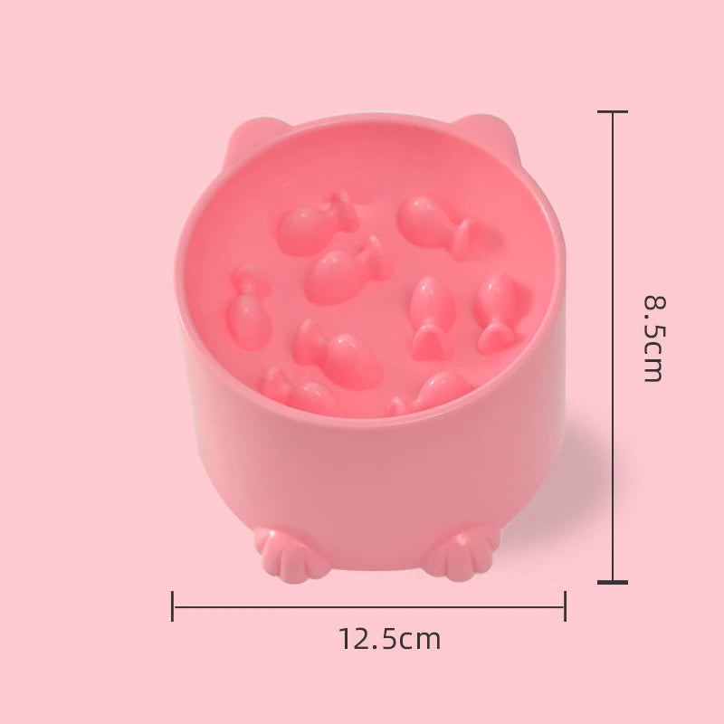Raised Anti-Choking Cat Food Bowl with Neck-Friendly Tall Base