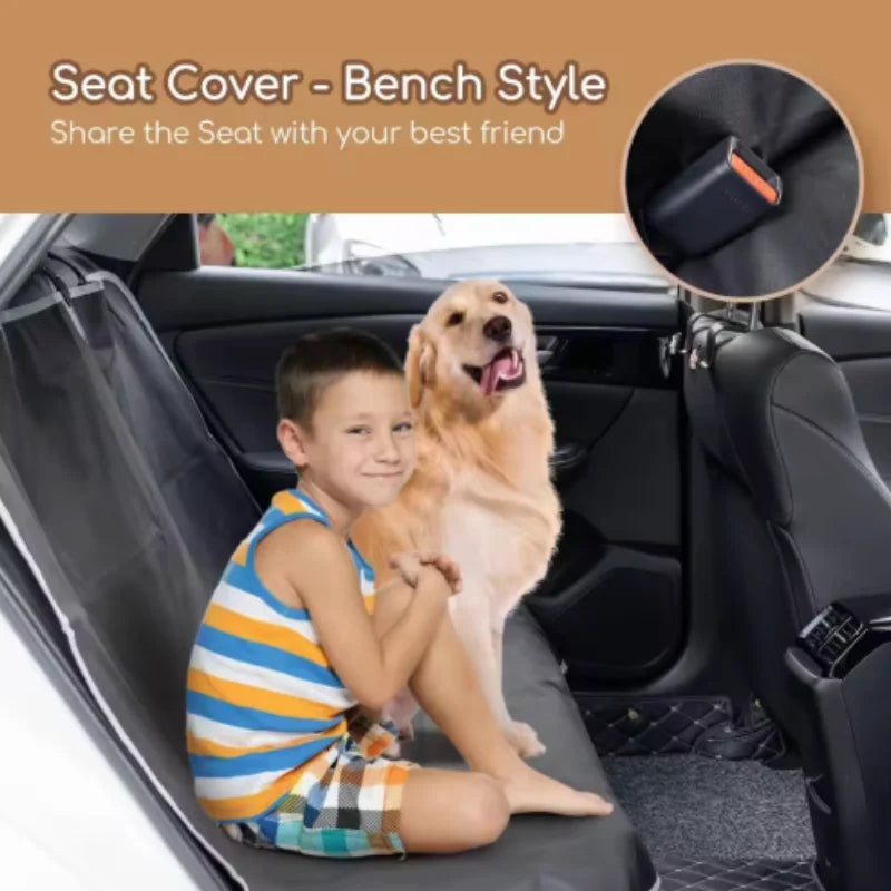Foldable Dog Car Seat Basket with Safety Leash for Small Pets