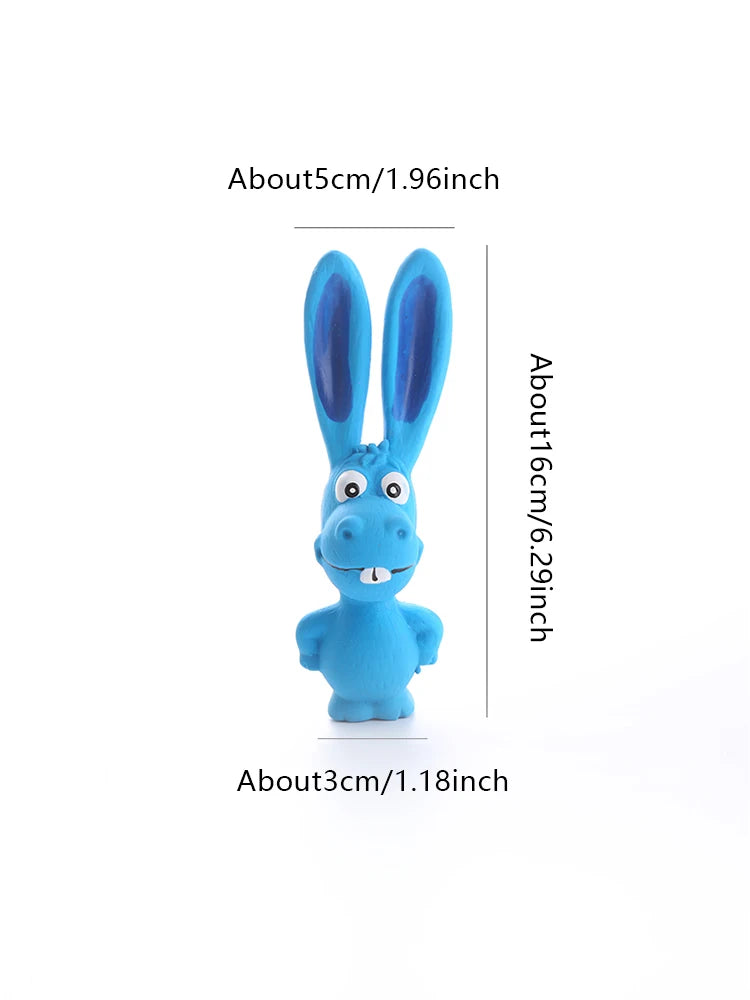 Squeaky Latex Rabbit Dog Chew Toy, Soft Rubber Puppy Toy