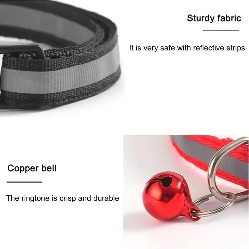 10-Pack Reflective Breakaway Cat Collars with Safety Bells