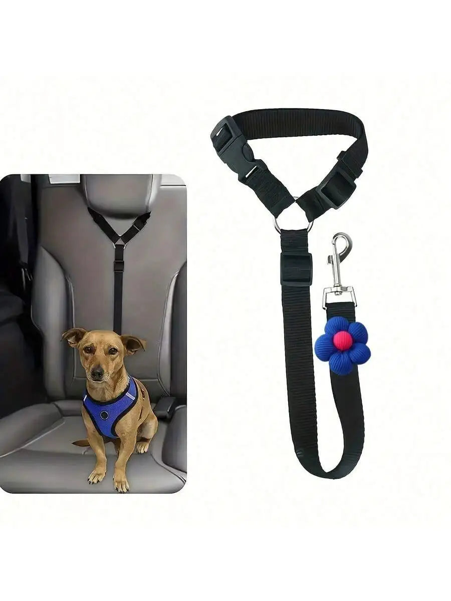 Adjustable Dog Car Seat Belt Tether for Safe Vehicle Travel