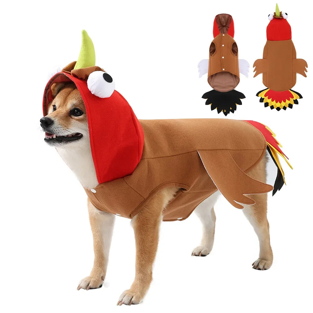Thanksgiving Turkey Dog Costume for Small, Medium & Large Dogs