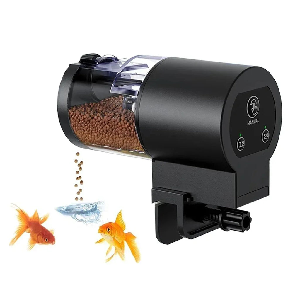 Automatic Fish Feeder with Programmable Timer for Aquarium Tanks