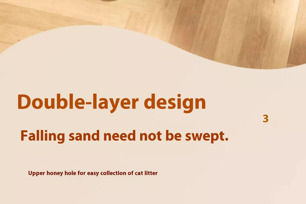 Heavy Duty Waterproof Cat Litter Mat, Double Layer Non-Slip
