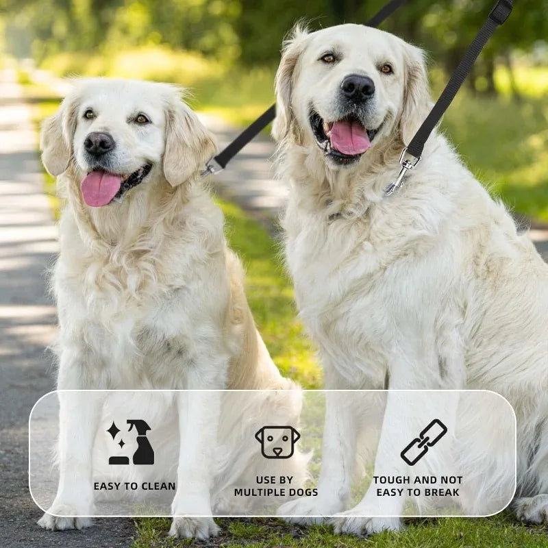 Tangle-Free V-Shape Double Dog Leash Coupler for Walking Two Dogs