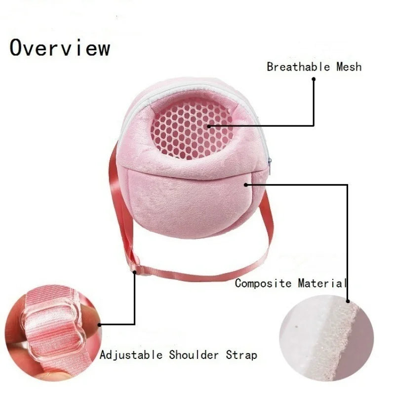 Breathable Small Pet Carrier Pouch for Guinea Pigs, Hamsters & Rats