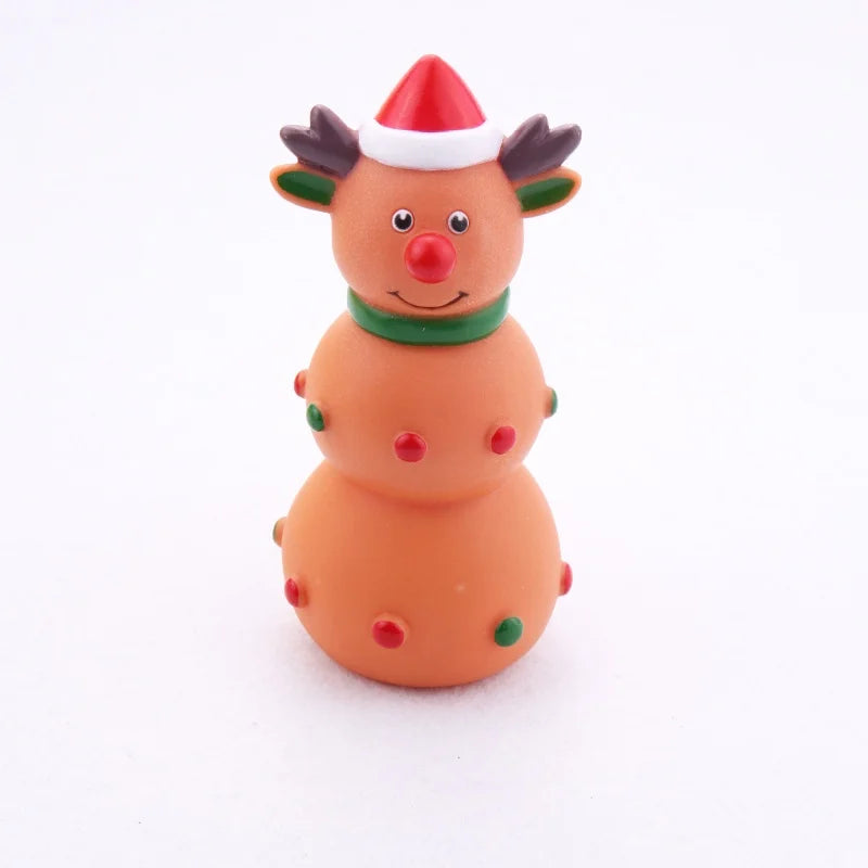 Christmas Durable Squeaky Dog Chew Toy for Teething Teeth
