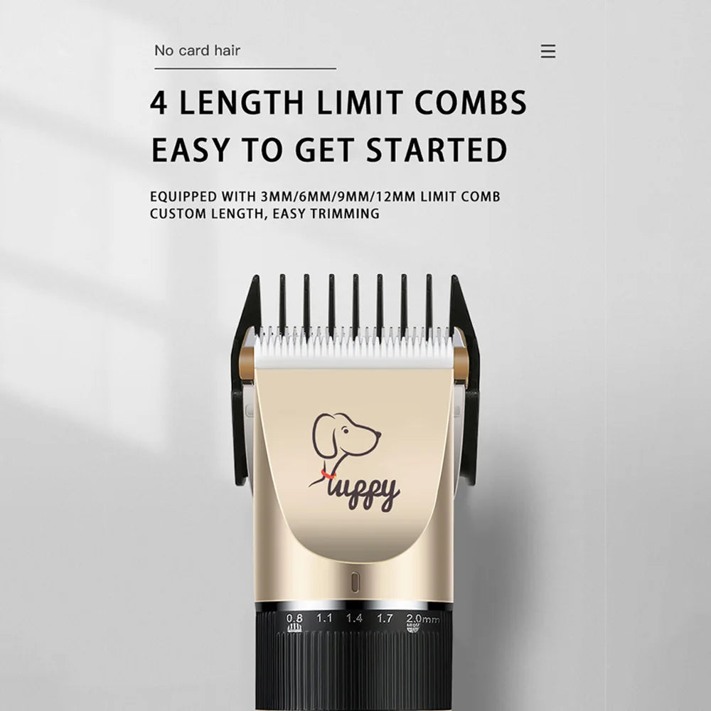 Cordless Pet Hair Clipper Kit for Dogs, Cats & Rabbits, Rechargeable