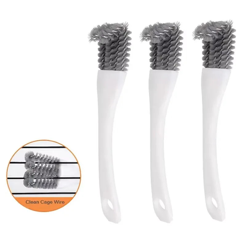 Long-Handle Cage Gap Cleaning Brush for Bird, Hamster & Rabbit Cages