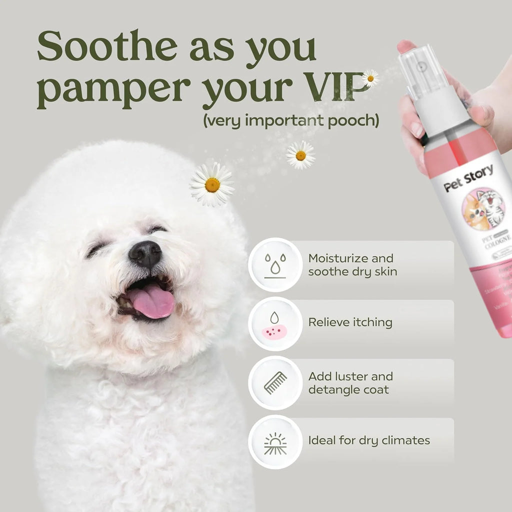 Long-Lasting Pet Cologne Deodorizing Spray for Dogs & Cats, 100ml