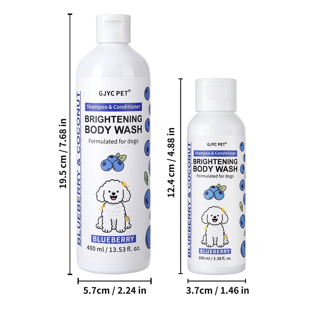 Blueberry Whitening Dog Shampoo for Bright, Shiny & Soft White Coats