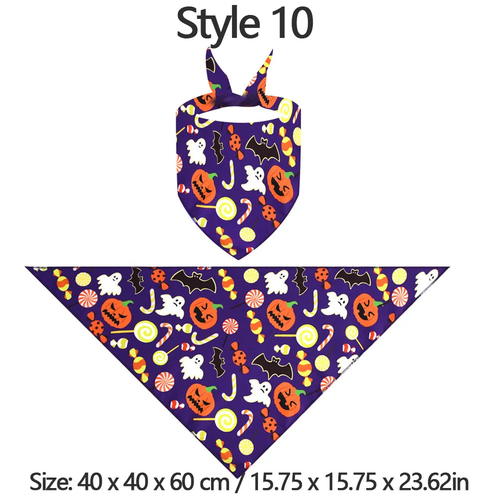 Halloween Pumpkin & Ghost Pet Bandana for Dogs and Cats
