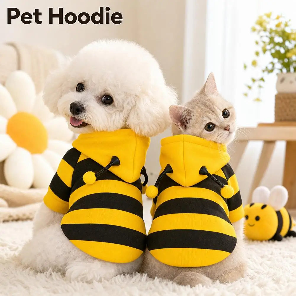 Warm Fleece Dog Hoodie Autumn Winter Pet Clothes