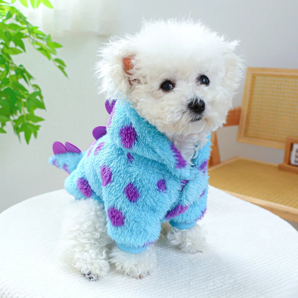 Cartoon Four-Leg Cotton Coat for Dogs & Cats, Warm Fall Pet Outfit
