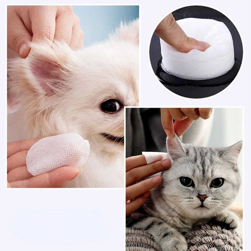 Pet Eye Wipes for Dogs and Cats, Gentle Tear Stain Remover, 130 Ct