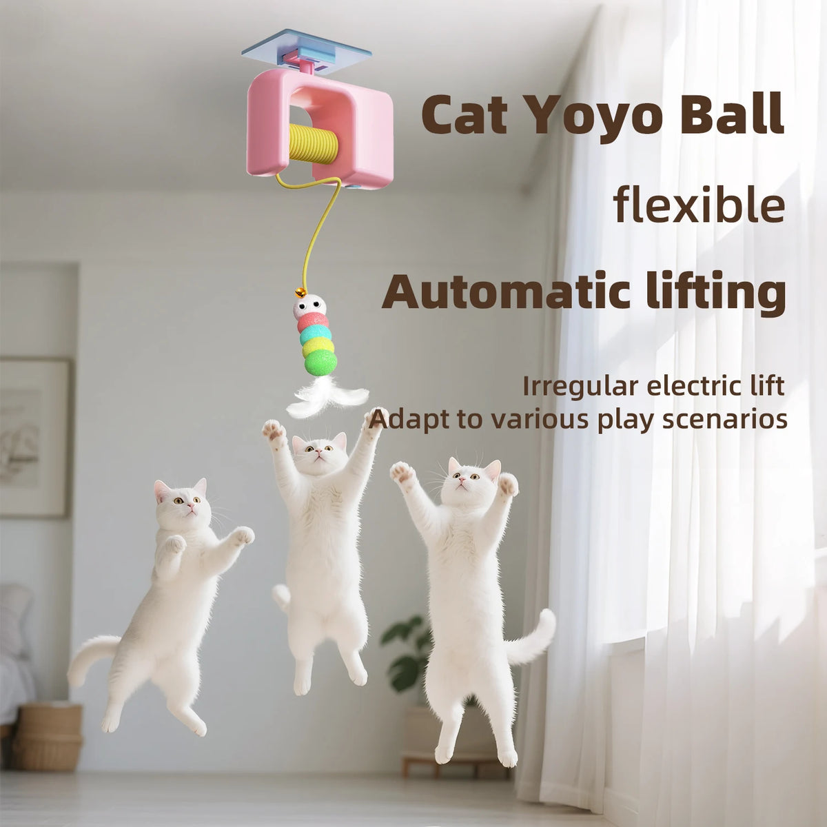 Interactive Hanging Door Cat Toy Rechargeable Electric Flying Bird