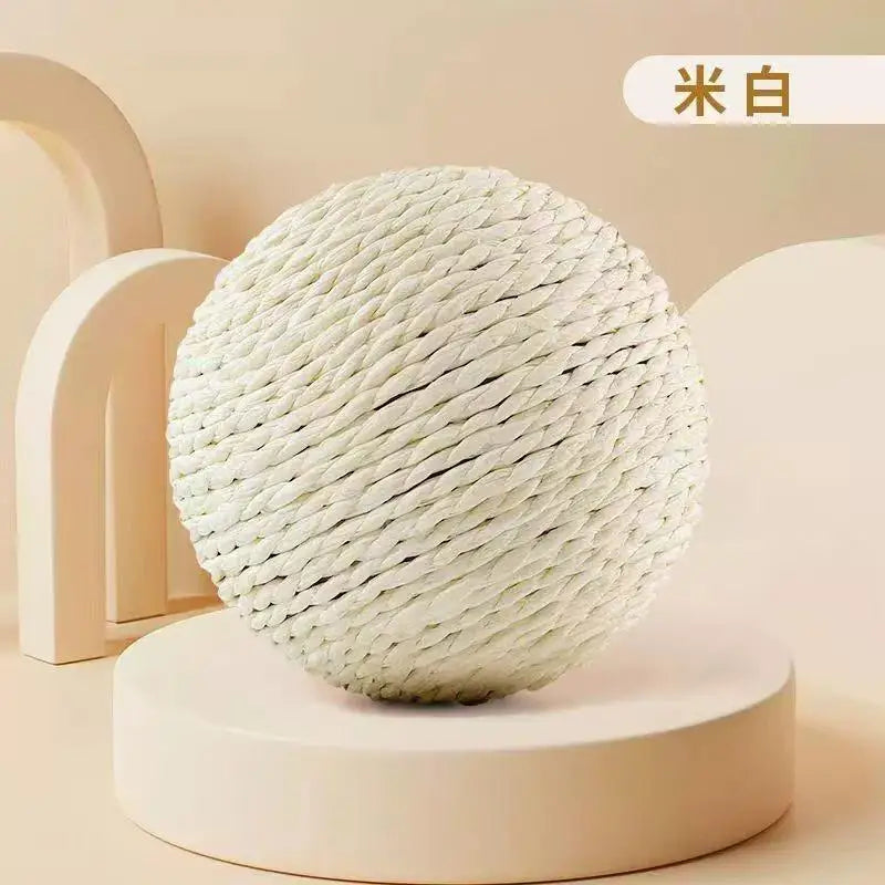 Interactive Sisal Cat Scratching Ball Toy Anti-Bite Teeth Cleaning