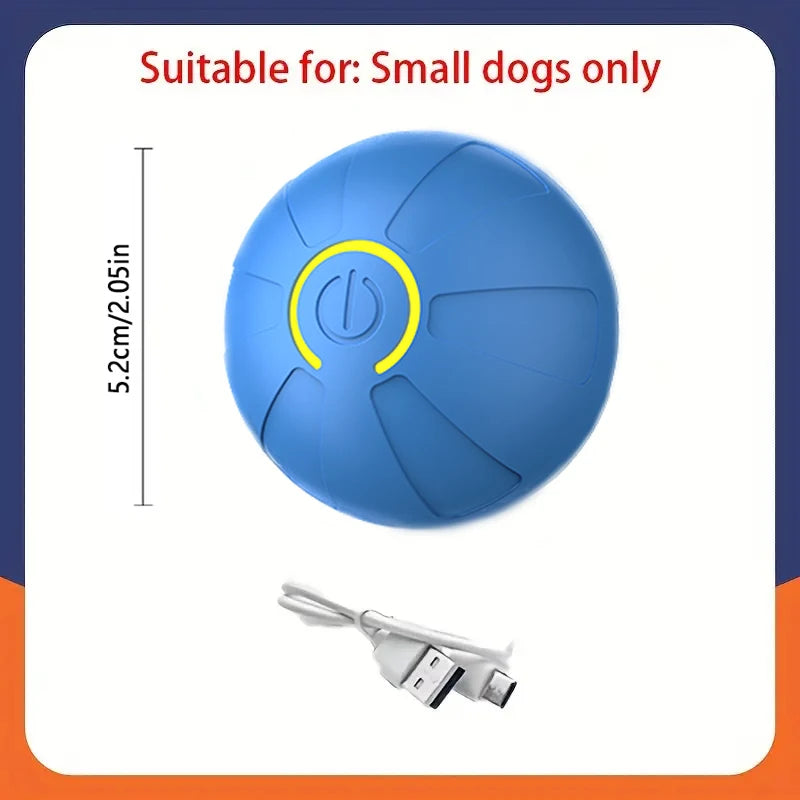 Automatic Moving Bouncing Ball Toy for Dogs, USB Rechargeable Play