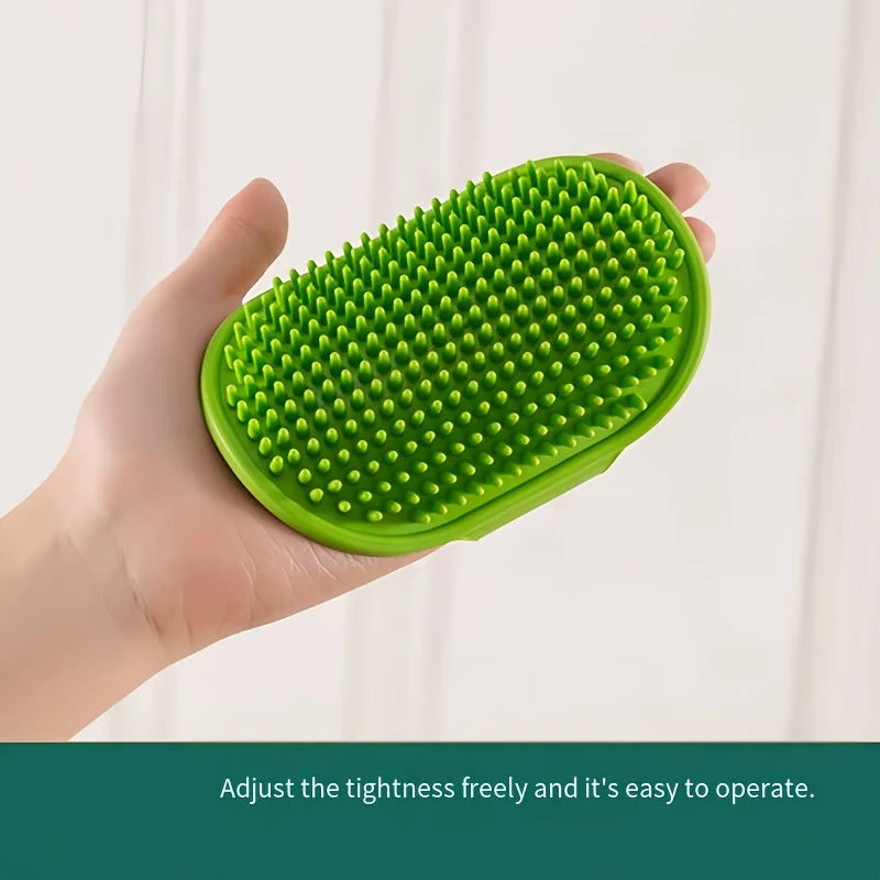 Foldable Pet Bathtub with Bath Brush, Non-Slip Portable Dog Bath Tub