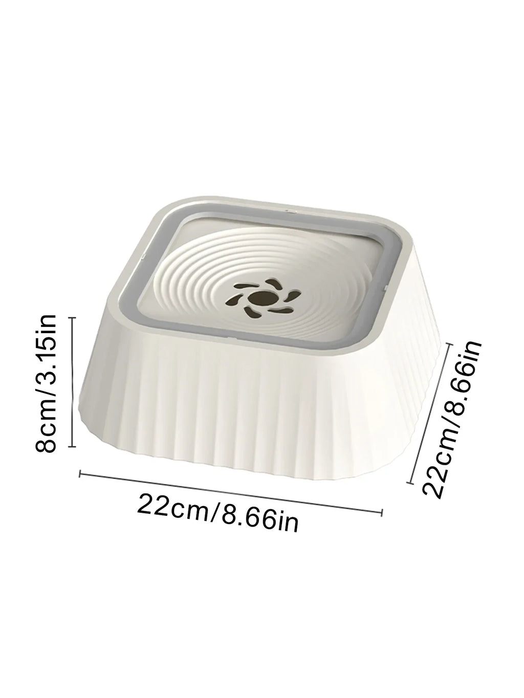 No-Spill Floating Plate Dog Water Bowl, Slow Drinking Dish