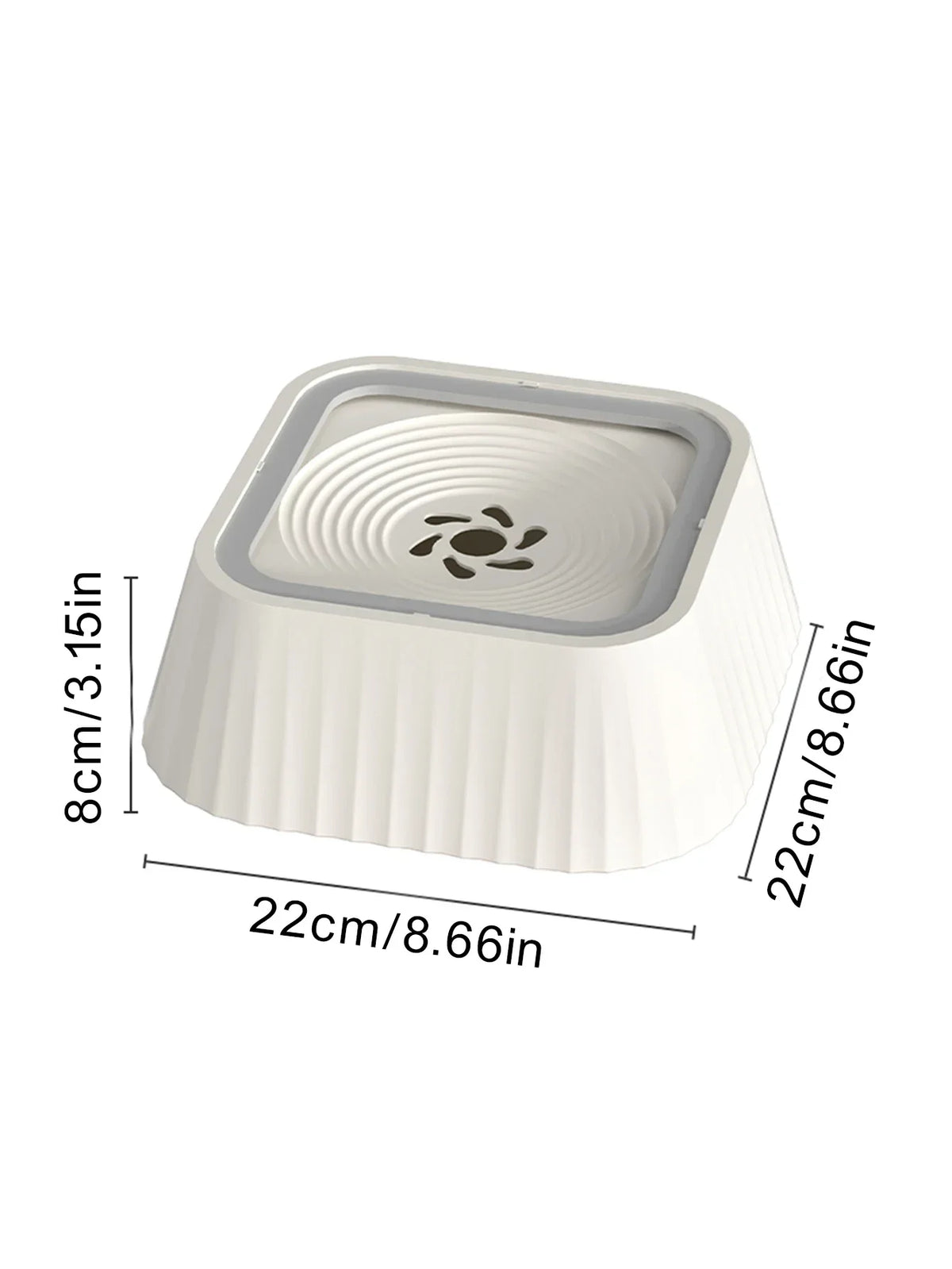 No-Spill Floating Plate Dog Water Bowl, Slow Drinking Dish