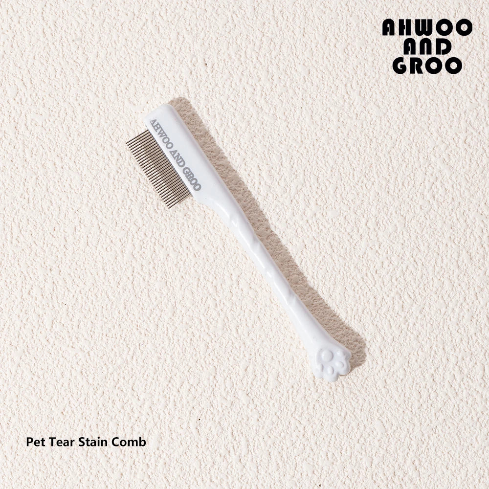 Pet Tear Stain Remover Comb, Eye & Face Grooming Comb for Dogs & Cats