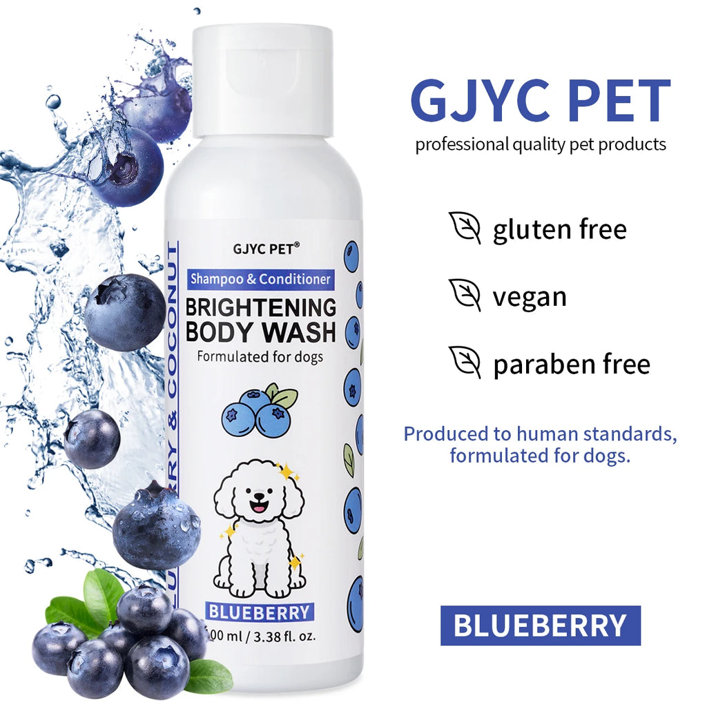 Blueberry Whitening Dog Shampoo for Bright, Shiny & Soft White Coats