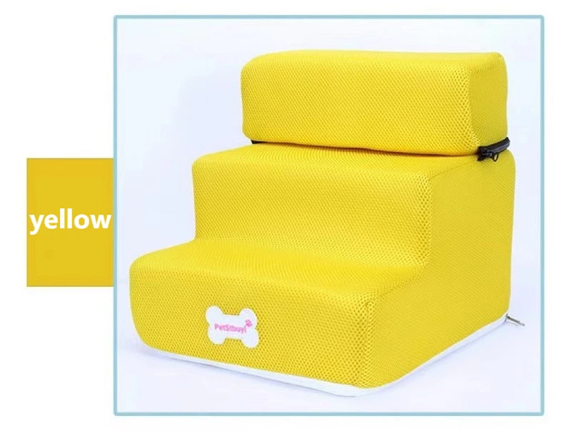 3-Step Anti-Slip Pet Stairs for Small Dogs and Cats to Bed