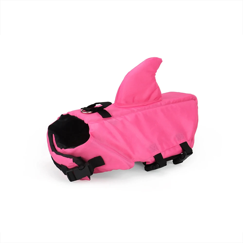 Shark Fin Dog Life Jacket, Adjustable Swim Vest for Small & Medium Dogs