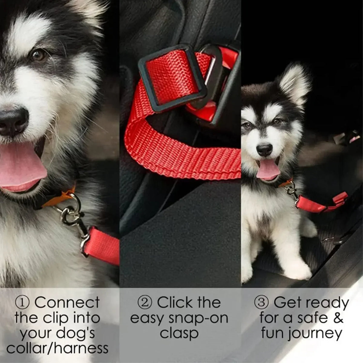 Adjustable Dog Car Seat Belt Safety Harness for Vehicles
