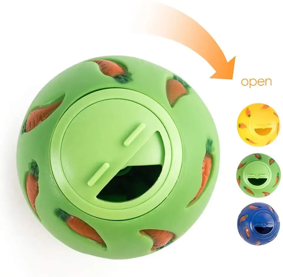 Rabbit Treat Ball Slow Feeder, Interactive Bunny Enrichment Toy