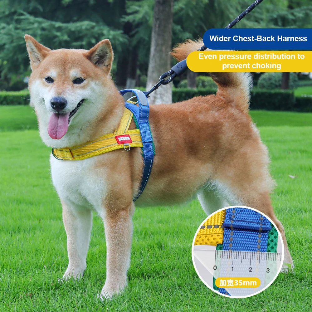 No-Pull Saddle-Style Dog Harness, Reflective Walking Vest