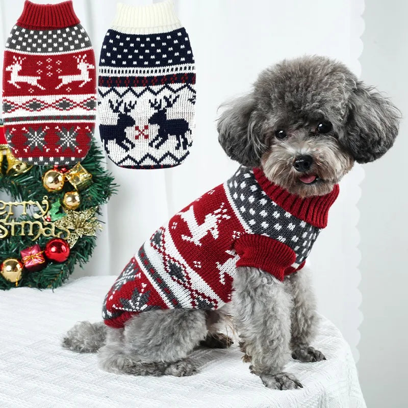 Knitted Christmas Sweater for Small and Medium Dogs and Cats