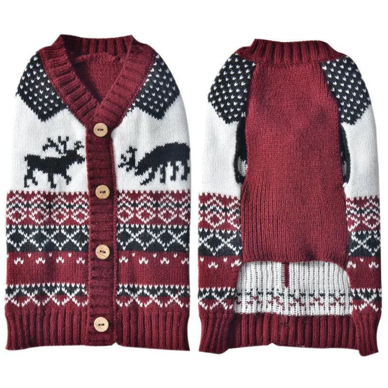Soft Warm Christmas Turtleneck Dog Sweater for Small Dogs