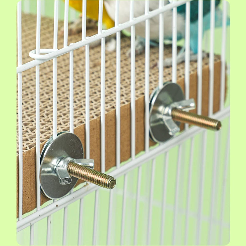Bird Shredding Foraging Toy with Cork Perch Platform for Parakeets