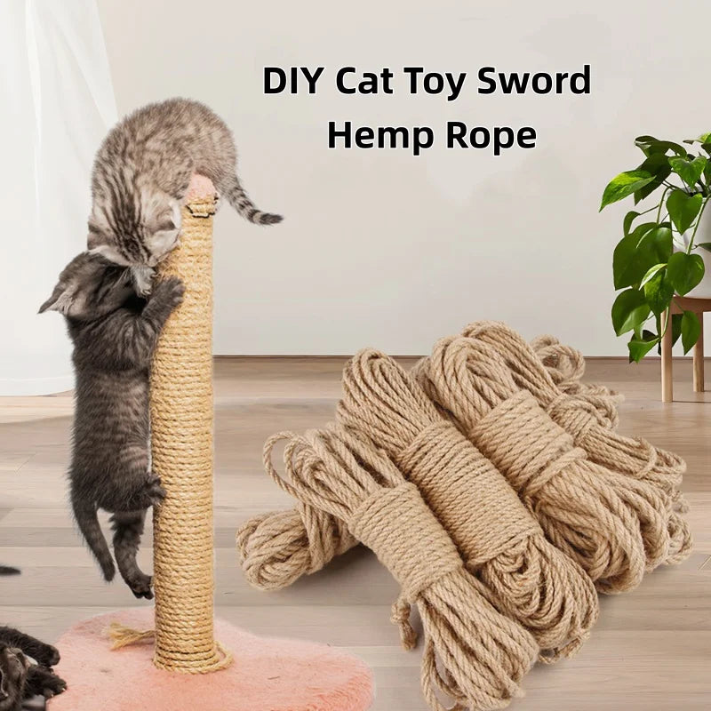 Natural Sisal Rope Cat Scratcher DIY Furniture Protector