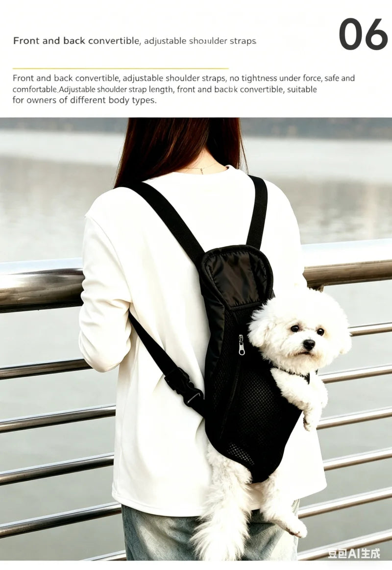 Double-Shoulder Pet Carrier Bag, Breathable Travel Backpack