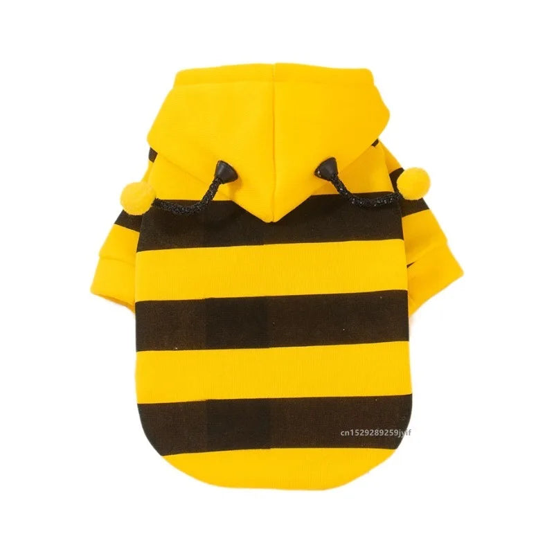 Bee Costume Hoodie for Dogs & Cats, Warm Pet Outfit
