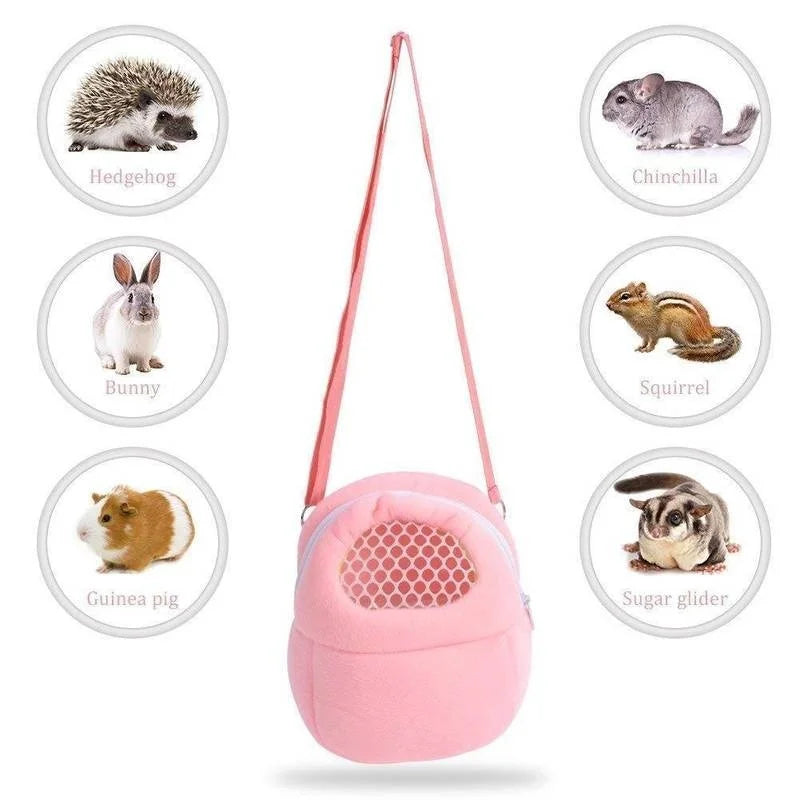 Breathable Small Pet Carrier Pouch for Guinea Pigs, Hamsters & Rats
