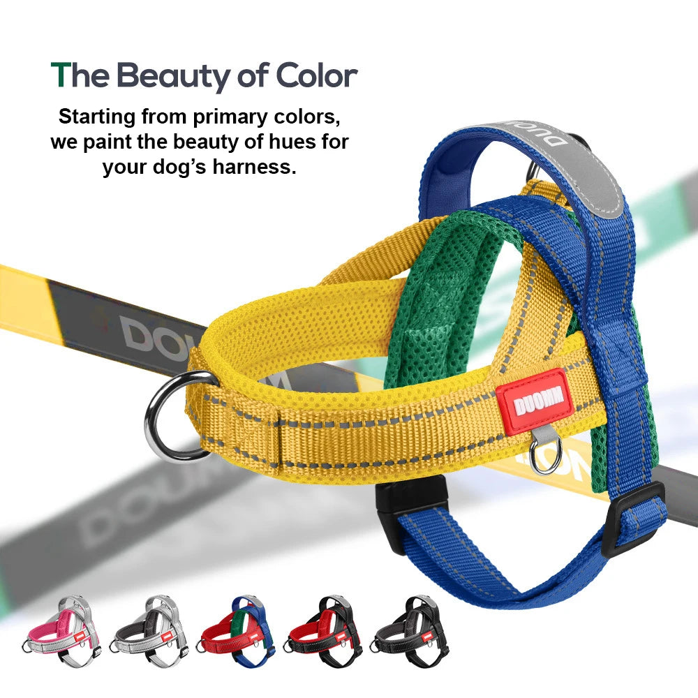 No-Pull Saddle-Style Dog Harness, Reflective Walking Vest