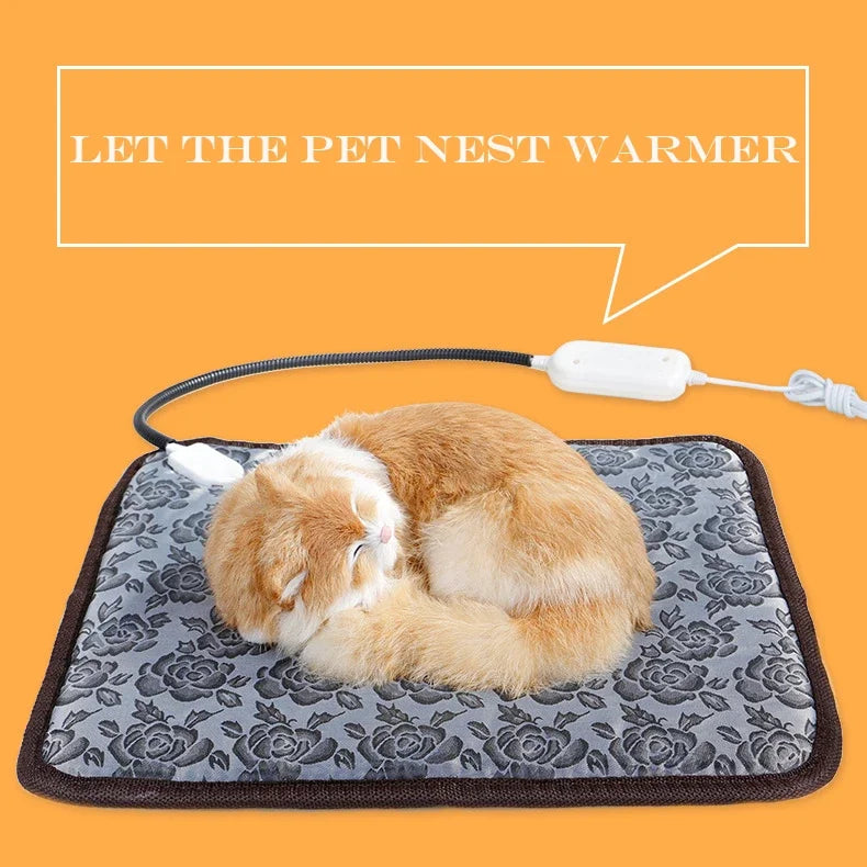 Adjustable Electric Pet Heating Pad, Waterproof Dog & Cat Warming Mat
