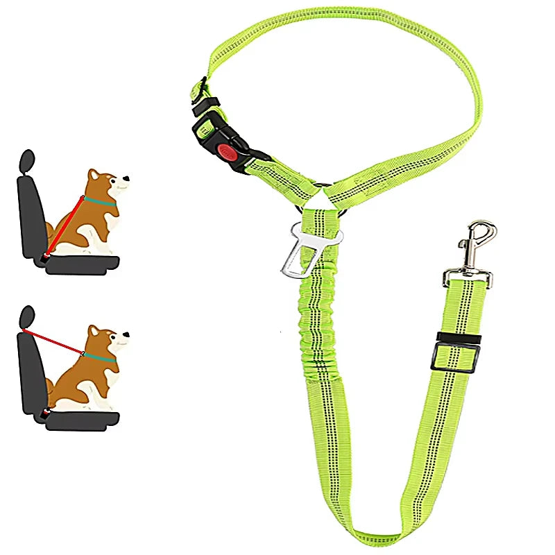 2-in-1 Dog Harness with Leash and Car Seat Belt Strap