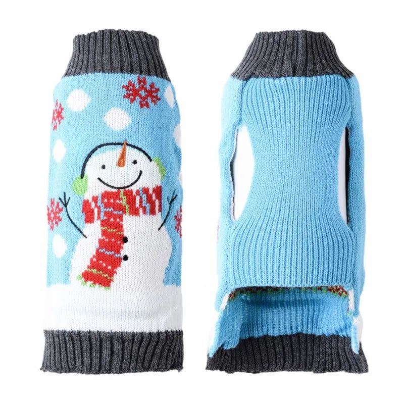 Christmas Dog Sweater, Winter Warm Xmas Outfit for Dogs