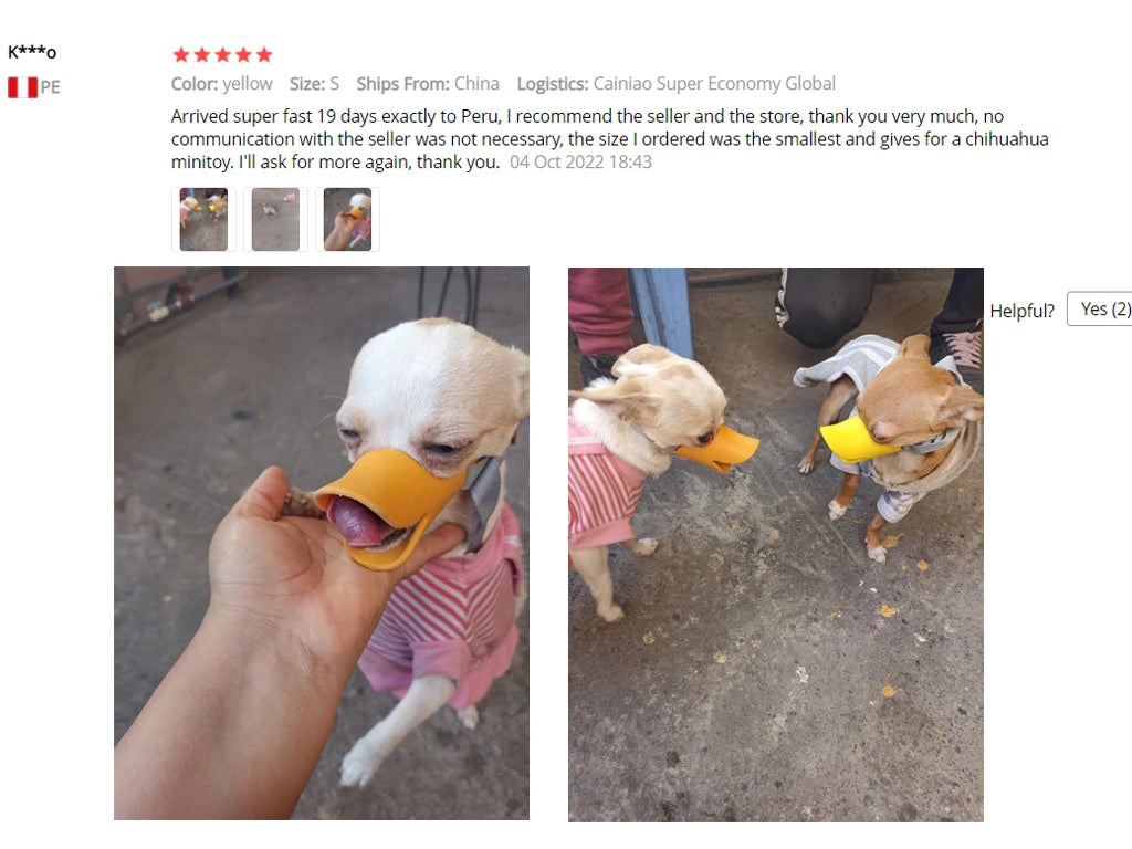 Silicone Duck Mouth Dog Muzzle, Anti-Bite Soft Mask for Dogs