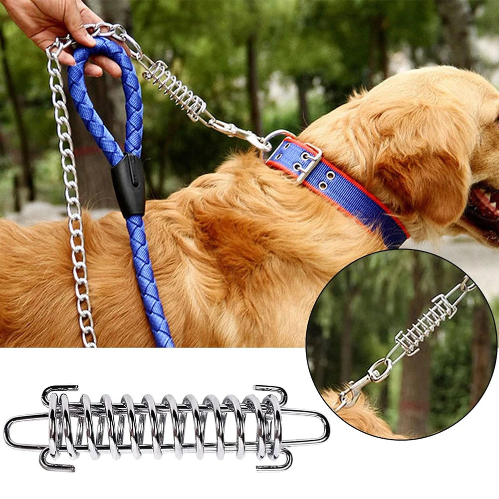Dog Tie Out Shock Absorber Spring, Galvanized Steel Leash Buffer