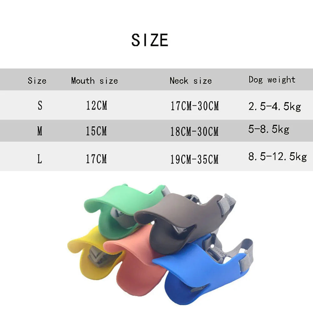Silicone Duck Mouth Dog Muzzle, Anti-Bite Soft Mask for Dogs