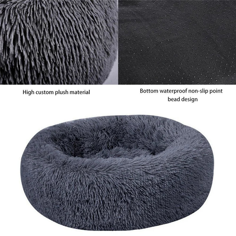 Calming Orthopedic Donut Dog Bed, Washable Pet Lounger