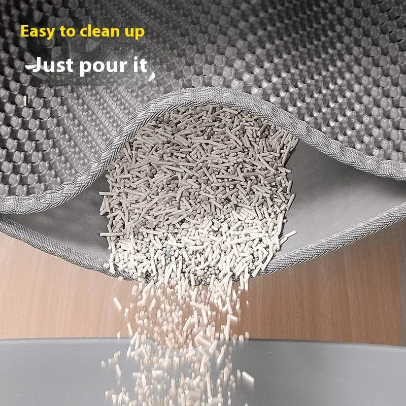 Heavy Duty Waterproof Cat Litter Mat, Double Layer Non-Slip