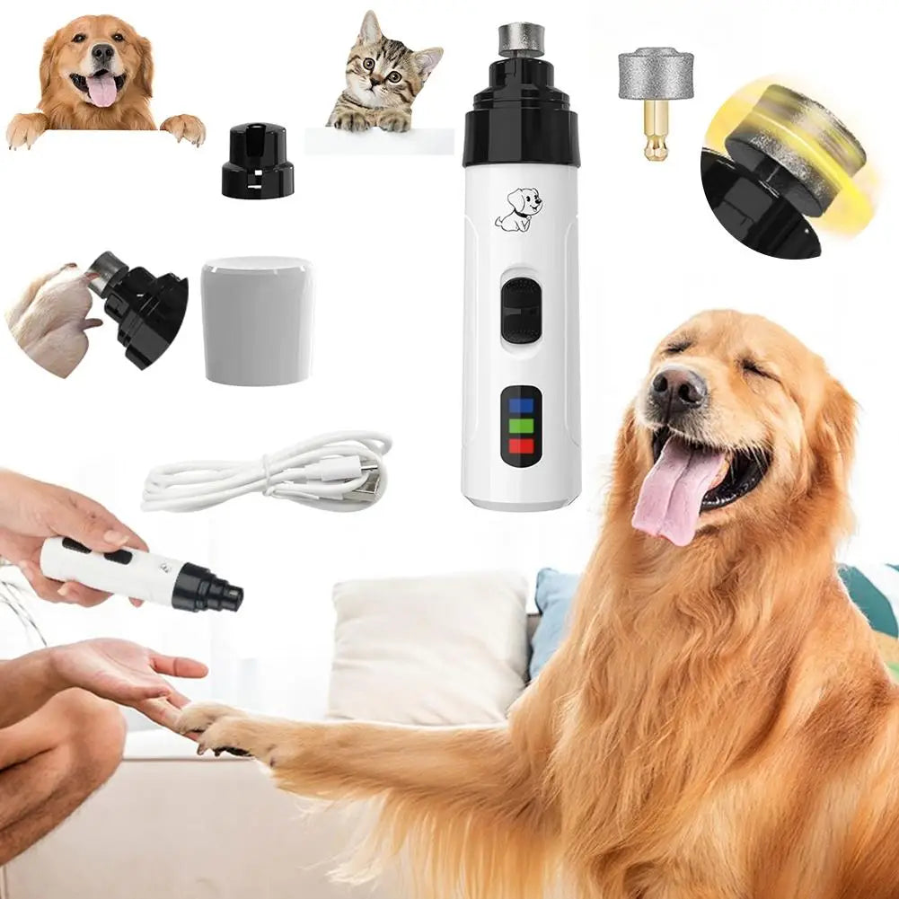 Painless Electric Dog Nail Grinder, USB Rechargeable Trimmer
